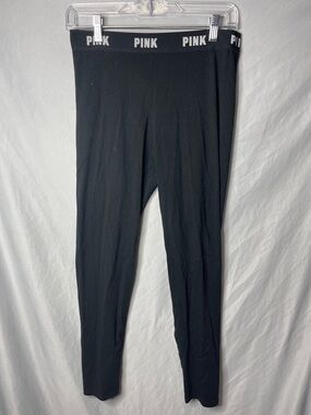 PINK Victoria's Secret Black Leggings with Branded Waistband